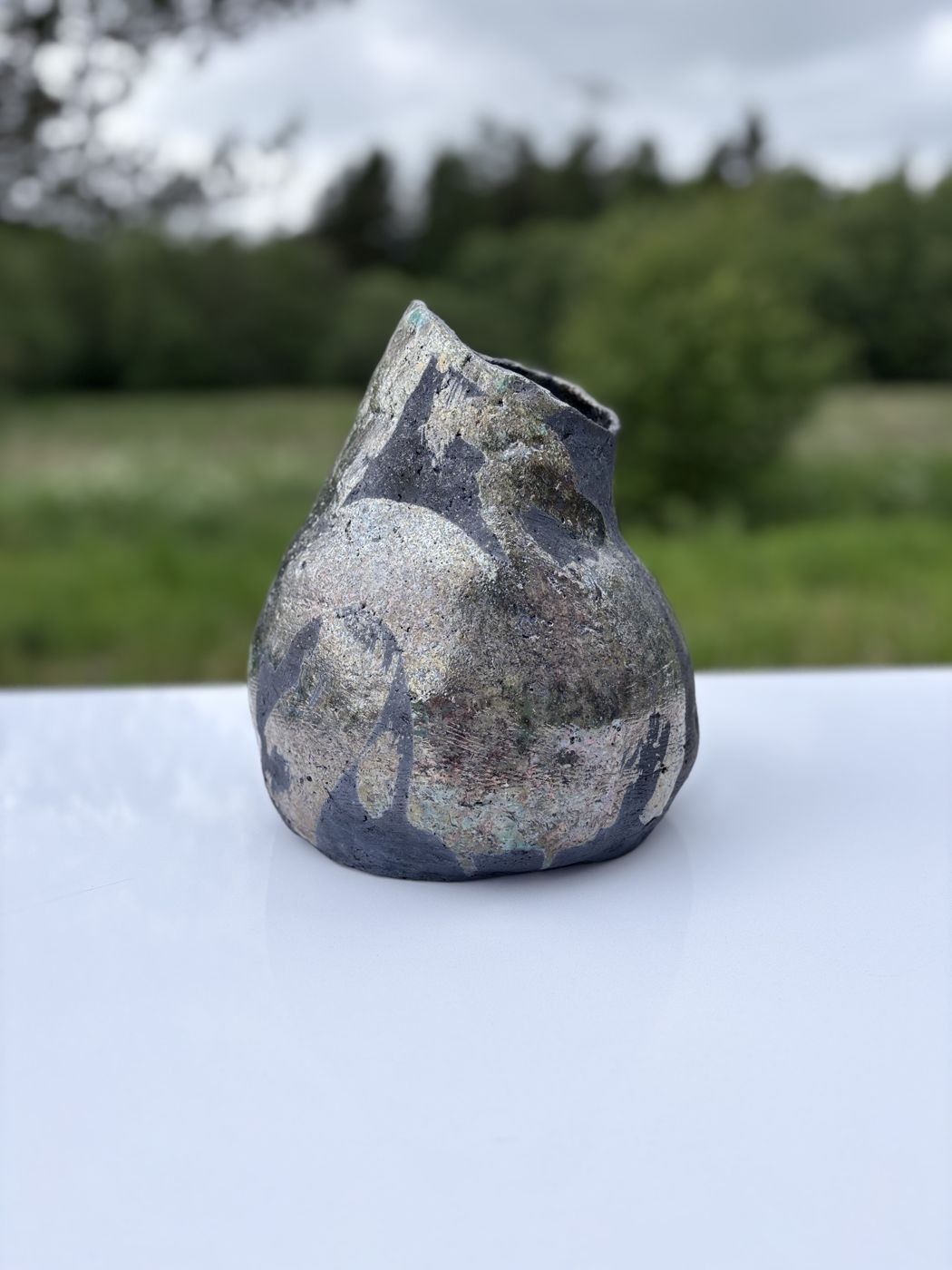 Raku vase